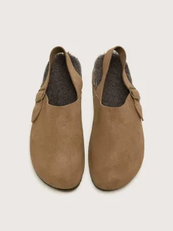 BOSABO Sabots En Suède Taupe