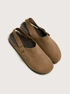 BOSABO Sabots En Suède Taupe