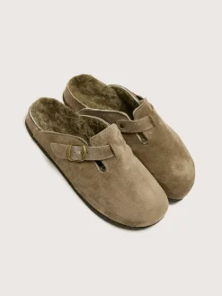 BOSABO Sabots En Velours Taupe