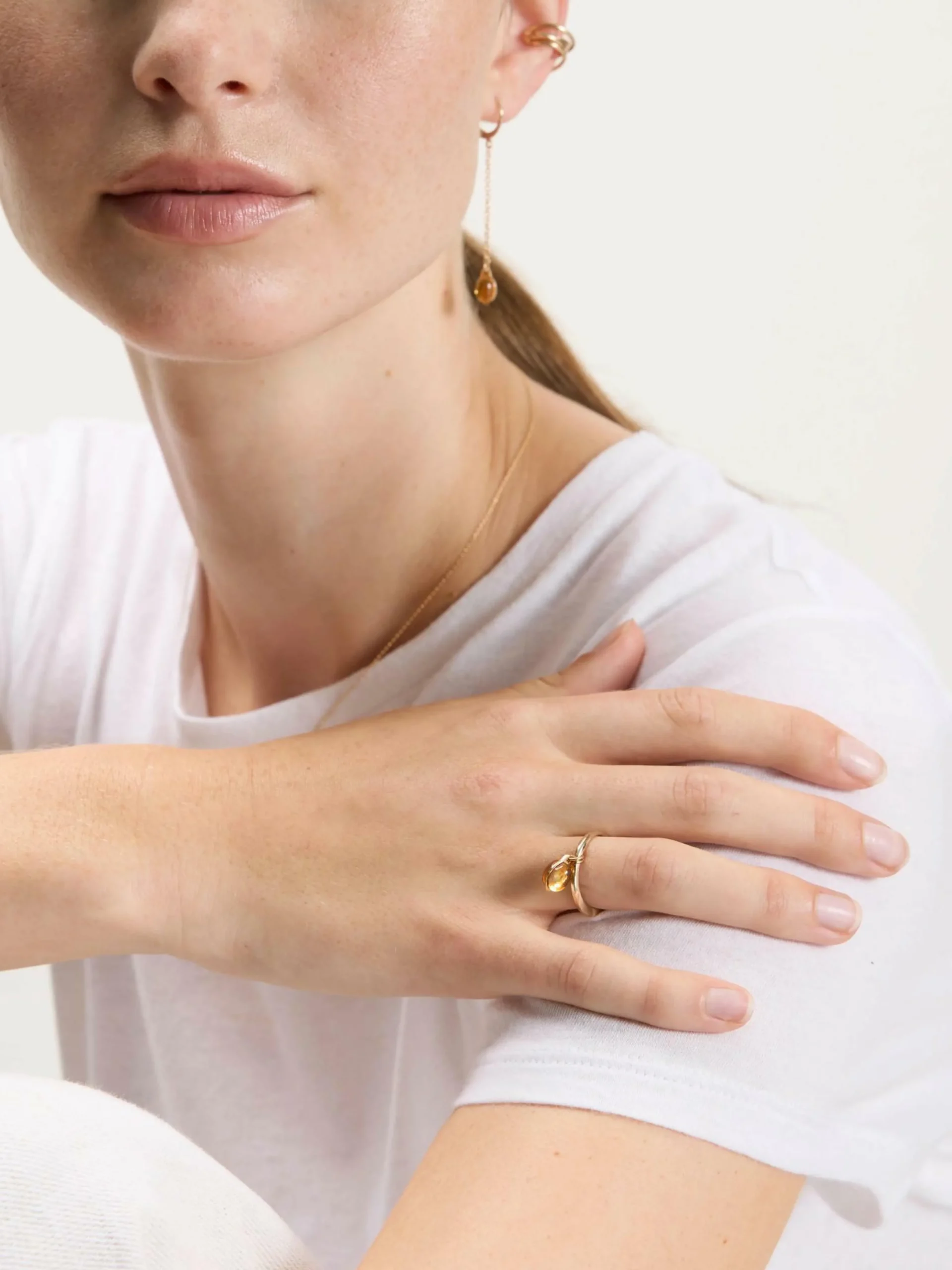 HELENA ROHNER Bague Drop Citrine