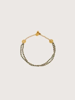 MARY GAITANI Bracelet à Double Rang De Pyrite